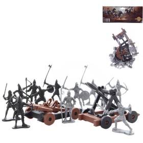 Rytíři akční figurky 6cm s bojovými vozy herní set v sáčku