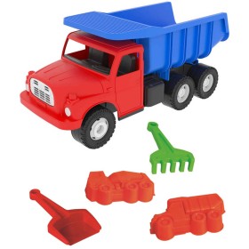 DINO Tatra T148 klasické nákladní auto 30cm modročervená + pískový set 5ks