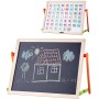 WOODY DŘEVO Tabulka magnetická stolní oboustranná set s abecedou a číslicemi