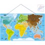 WOODY DŘEVO Svět v obrázcích 77x47cm Hra Puzzle naučné 2v1 mapa světa 86 dílků