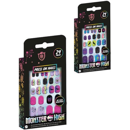 MONSTER HIGH Nalepovací dětské nehty set 24ks 2 barvy