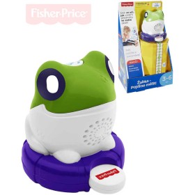 FISHER PRICE Žabka Nauč se měřit na baterie svinovací metr Zvuk plast
