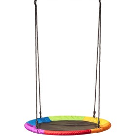 WOODY Kruh houpací duhový závěsný 100cm dětská houpačka