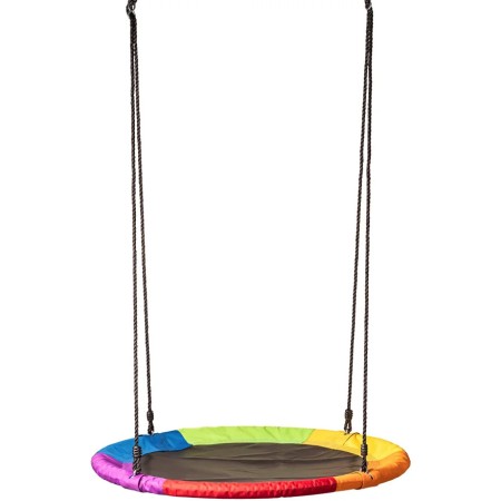 WOODY Kruh houpací duhový závěsný 100cm dětská houpačka