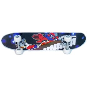 Skateboard dětský úzký dřevěný velký 61 x 15 x 8 cm s grafikou