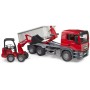 BRUDER 03767 Auto MAN TGS LKW s kontejnerem + nakladač Schäffer model 1:16
