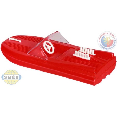 SMĚR Člun Na vodu motorový Červený PLAST