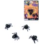 Zvířátko pavouk malý set 4ks halloween dekorace na kartě