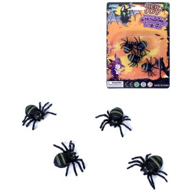 Zvířátko pavouk malý set 4ks halloween dekorace na kartě