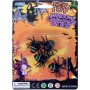 Zvířátko pavouk malý set 4ks halloween dekorace na kartě
