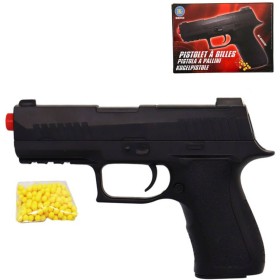Pistole kuličkovka 20cm černý revolver na kuličky set s náboji