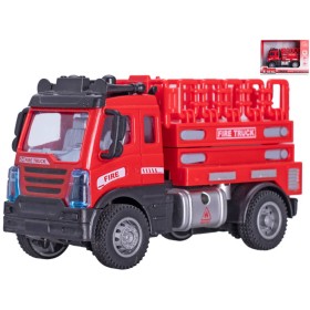 Auto hasičské se zvedací plošinou hasiči zpětný chod plast