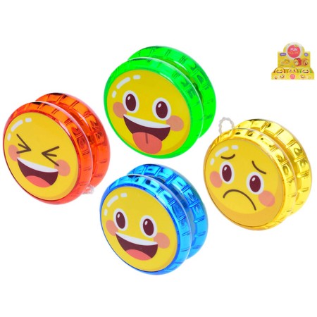 Hra Jojo (jo-jo) smajlík emotikon 6cm na baterie Světlo 4 druhy