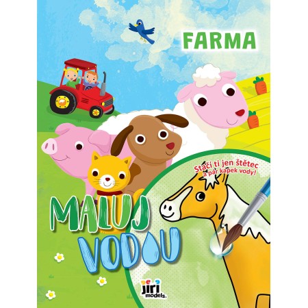 JIRI MODELS Maluj vodou A4 Farma omalovánky