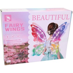 KARNEVAL Křídla duhová víla funkční mávající na baterie Světlo Zvuk