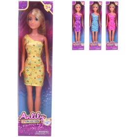 Panenka fashion Anlily 30cm letní módní šaty 4 barvy v krabici