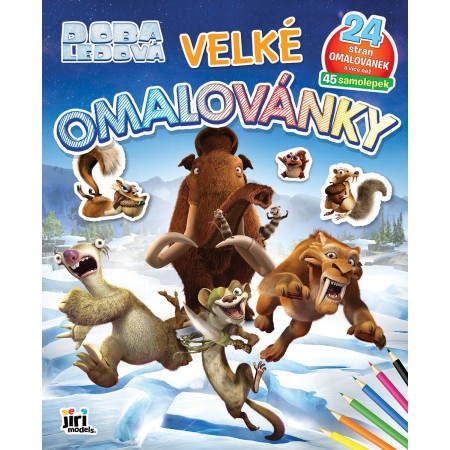 JIRI MODELS Omalovánky velké se samolepkami Doba ledová