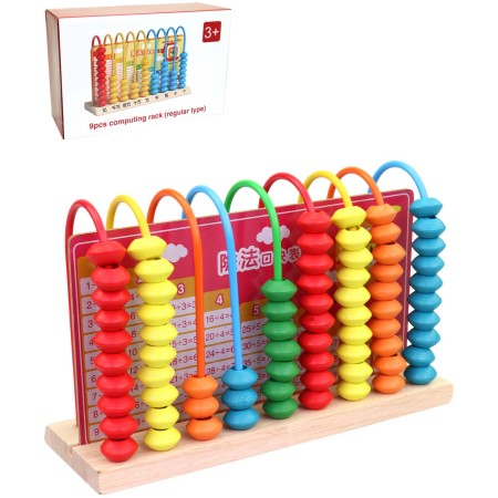 DŘEVO Počítadlo vertikální s početními příklady *DŘEVĚNÉ HRAČKY*