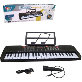 Piáno elektronický klavír 49 kláves dětský keyboard s mikrofonem na baterie Zvuk