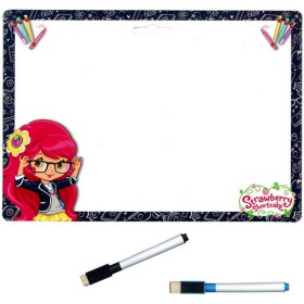 AKIM Tabulka oboustranná stíratelná Jahůdka A4 set se 2 popisovači karton