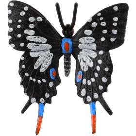 Motýl tropický Papilio / Otakárek černo-šedivý 6cm zvířátko plastová figurka Zooted