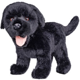 PLYŠ Pes labrador 23cm černý stojící *PLYŠOVÉ HRAČKY*