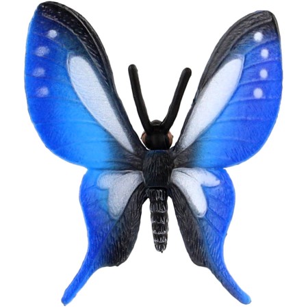 Motýl tropický Papilio / Otakárek modrý 5cm zvířátko plastová figurka Zooted