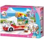 SLUBAN Girls Dream Mobilní pizza stánek 156 dílků + 1 figurka STAVEBNICE