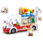SLUBAN Girls Dream Mobilní pizza stánek 156 dílků + 1 figurka STAVEBNICE