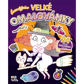 JIRI MODELS Omalovánky velké se samolepkami Čarodějnice