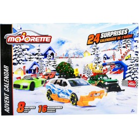 MAJORETTE Adventní kalendář s autíčky a doplňky 24 okének