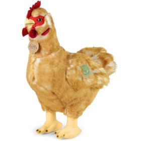 PLYŠ Slepice světlá stojící 33cm s vejcem snášející Eco-Friendly *PLYŠOVÉ HRAČKY*