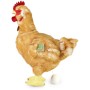 PLYŠ Slepice světlá stojící 33cm s vejcem snášející Eco-Friendly *PLYŠOVÉ HRAČKY*