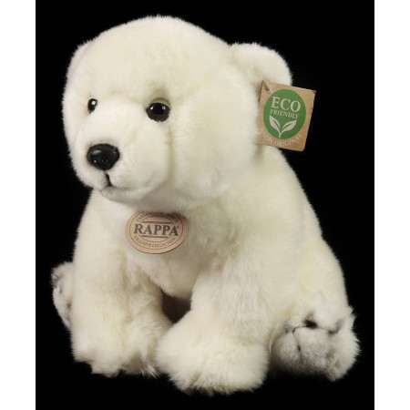 PLYŠ Lední medvěd bílý 28cm sedící Eco-Friendly *PLYŠOVÉ HRAČKY*