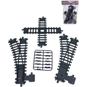 Koleje náhradní Křížení + Výhybka 2ks + Spojky 12ks doplněk k vláčkodráze