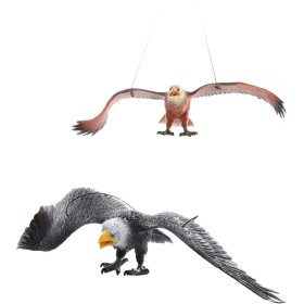 Pták orel 38cm plastové zvířátko na gumě k zavěšení 2 barvy plast