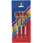 Šipky barevné s plamenem plastový hrot 15cm set 3ks na kartě kov/plast