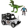 Auto terénní džíp s dinosaurem a figurkou vojáka na baterie Světlo Zvuk