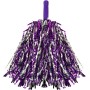 Mávátko party pom pom (pompon) třásně fialovo-stříbrné set 2ks na fandění