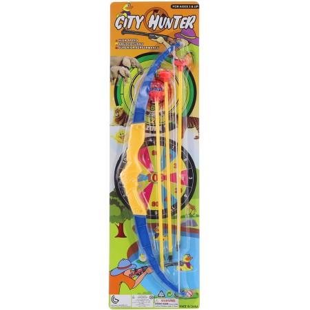 Luk dětský barevný set se 3 soft šípy na přísavku s terčem plast