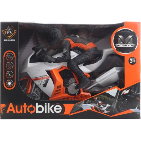 Motorka s jezdcem jezdící herní plastový set na baterie Světlo Zvuk