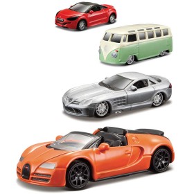 BBURAGO Auto kovové 8cm model 1:64 různé druhy na kartě