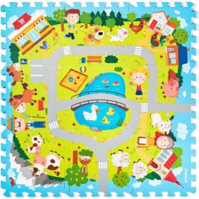 Měkké bloky Vesnice 9ks pěnový koberec baby puzzle podložka na zem