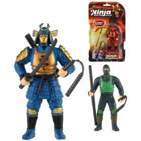 Figurka akční bojovník ninja set se zbraněmi různé druhy plast