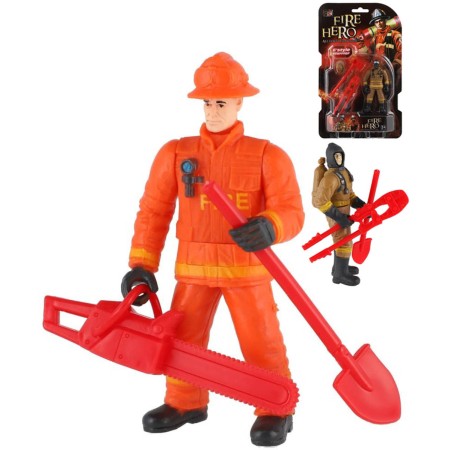 Figurka hasič 10cm set s doplňky různé druhy plast