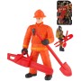 Figurka hasič 10cm set s doplňky různé druhy plast