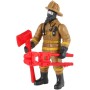 Figurka hasič 10cm set s doplňky různé druhy plast