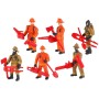 Figurka hasič 10cm set s doplňky různé druhy plast