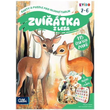 ALBI KVÍDO Zvířátka z lesa Karty a puzzle pro Mluvicí tablík (rozšíření)