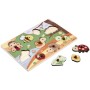 EICHHORN DŘEVO Puzzle baby vkládací s úchyty 9 dílků zvířátka 2 druhy